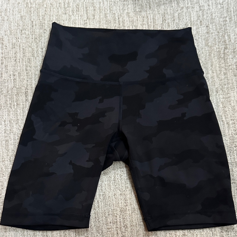 lululemon athletica Black Camo Bike Shorts